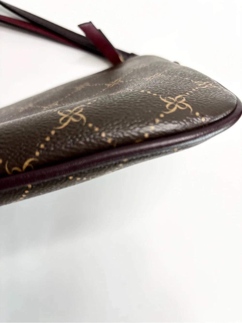 Nine West Wristlet Brown Patterned Wallet Clutch